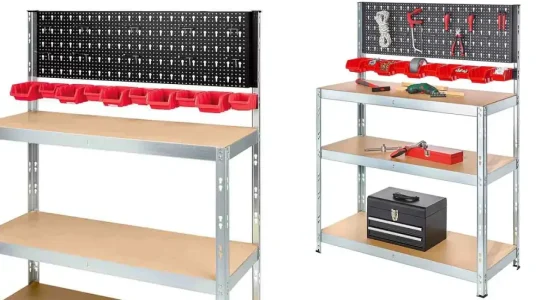 Banco de trabajo LIDL PARKSIDE con panel de herramientas