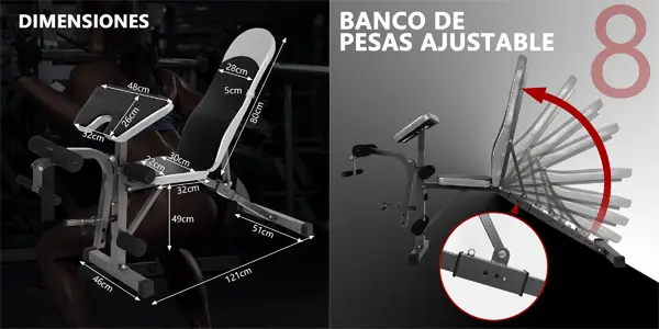 Banco de pesas ajustable ALLINLIFE