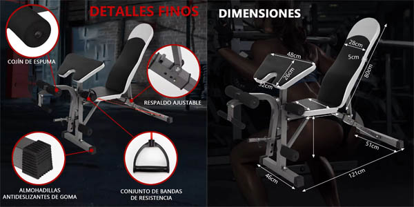 Banco de abdominales multifunción ALLINLIFE