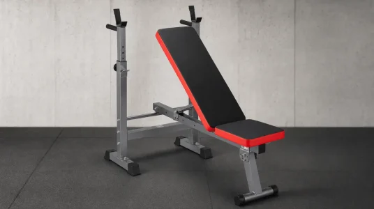 Banco de pesas Wiltec plegable con capacidad de hasta 230 kg multifunción