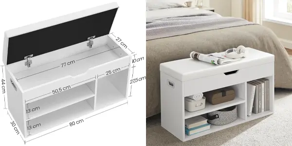 Zapatero con cojín VASAGLE