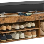 Zapatero con cojín VASAGLE en color blanco