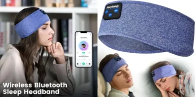 Antifaz para dormir Perytong con auriculares inalámbricos