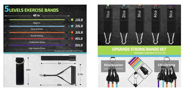 5 bandas resistencia Veick oferta