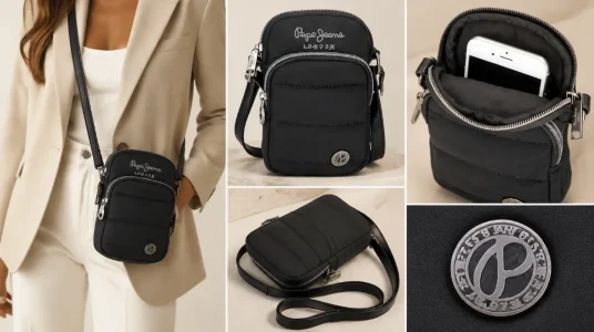 Bandolera portamóvil Pepe Jeans Aura con protección RFID, ligera y segura