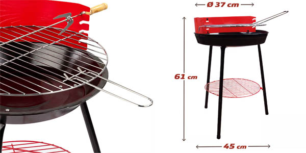Barbacoa de carbón Aktive con parrilla regulable