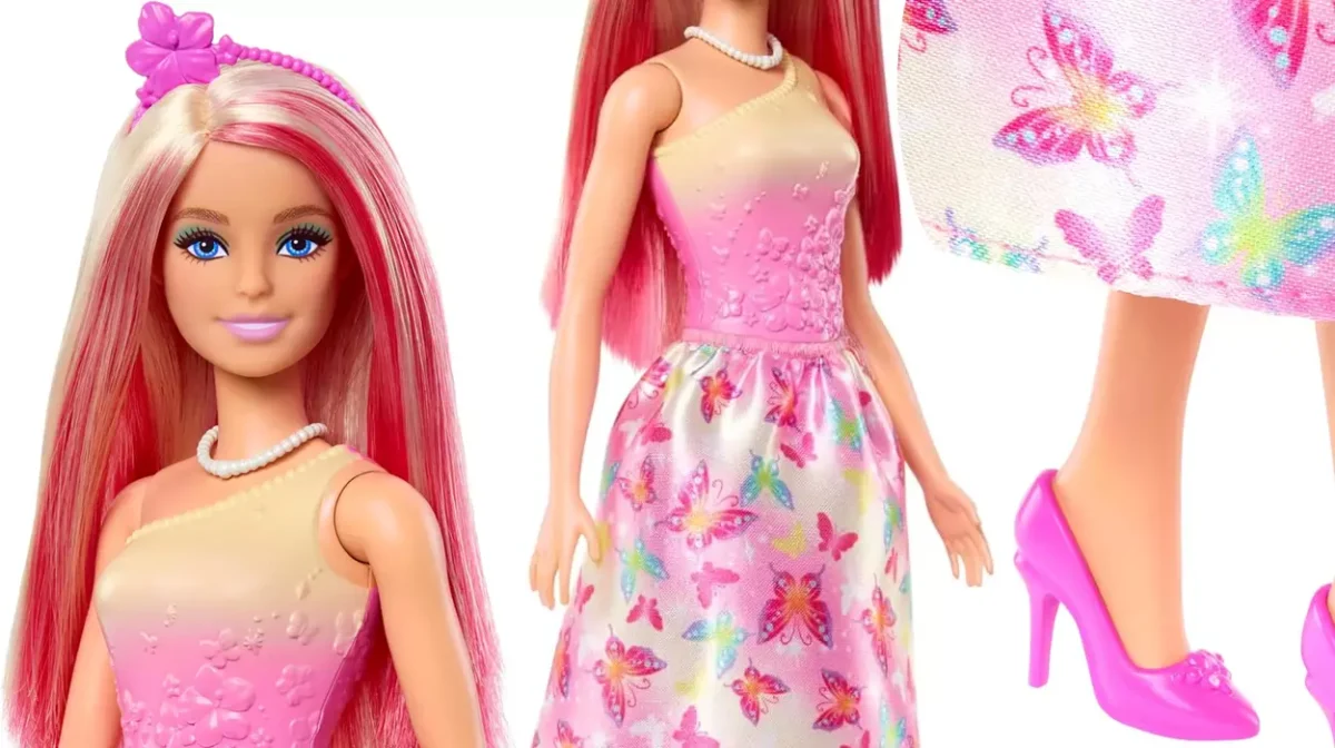 Barbie Princesa con falda de mariposas