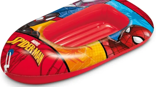 Barca hinchable para bebé de Spiderman, ligera y práctica de 112 cm