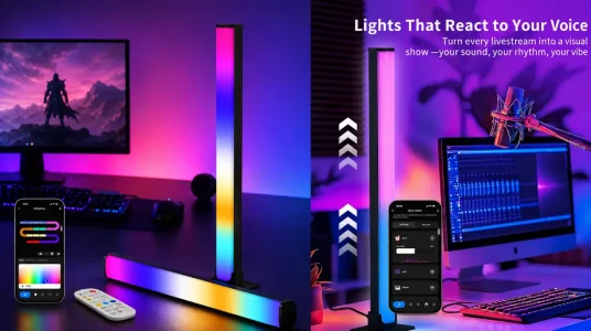 Barra de luz LED RGB LuminexDesigns de 40 cm con control por app y sincronización musical