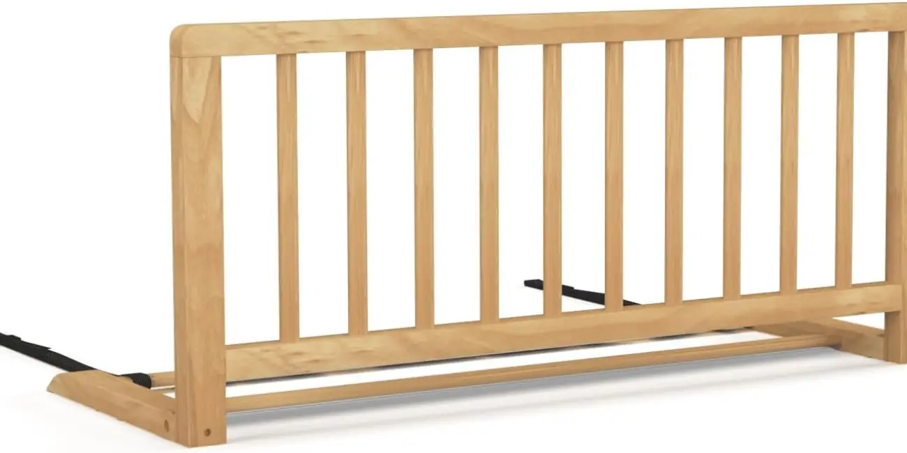 Barrera Infantil de 90 cm de madera natural que asegura el sueño de tu hijo