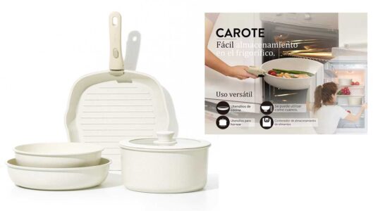 Batería de cocina de 6 piezas Carote barata