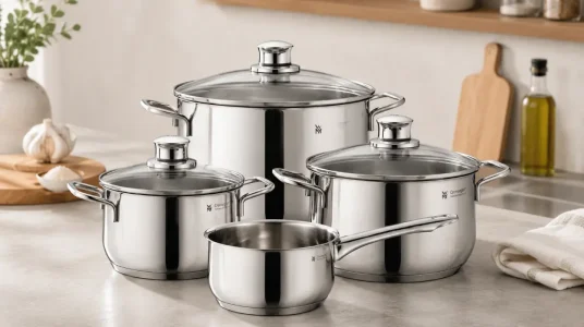 Batería de cocina WMF Diadem Plus de 7 piezas en acero inoxidable para inducción