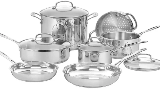 Batería de cocina Cuisinart Chef’s Classic de 11 piezas en acero inoxidable