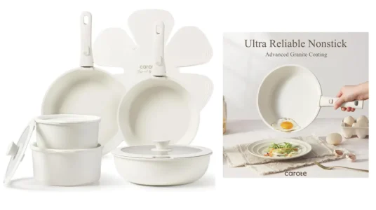 batería de cocina Carote de 15 piezas con asas extraíbles barato