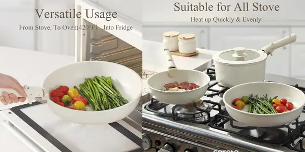 batería de cocina Carote de 15 piezas con asas extraíbles oferta
