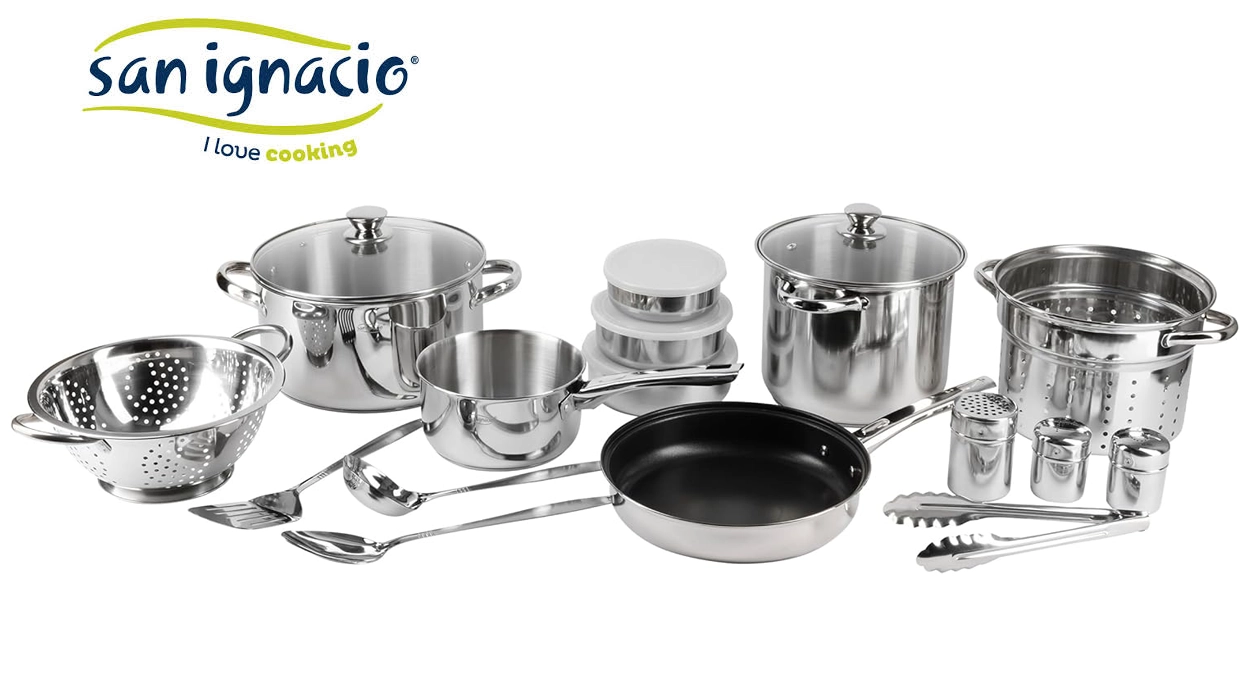 batería de cocina San Ignacio Lula de 18 piezas barata
