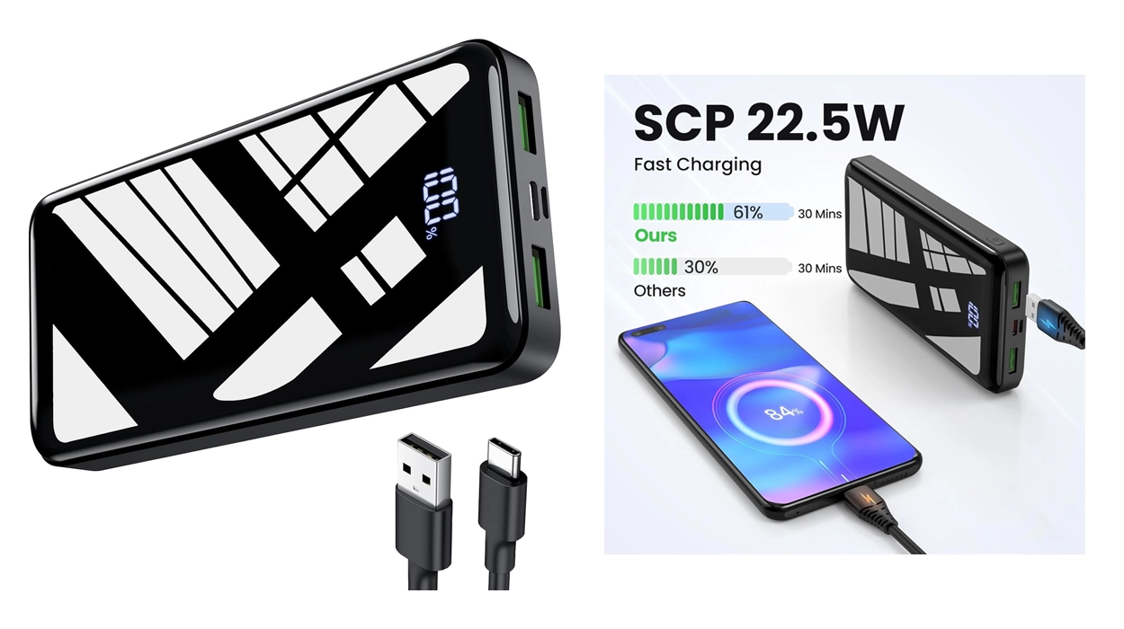 batería externa Bextoo de 27.000 mAh con carga rápida 22,5W PD 20W