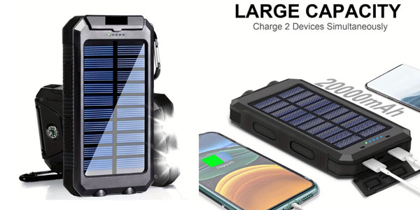Batería externa portátil solar barata