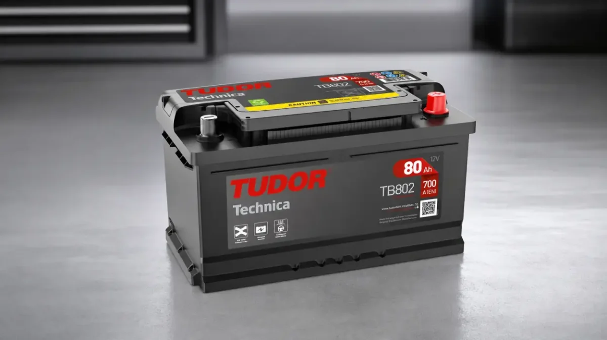Batería de coche Tudor TB802 Technica de 80 Ah y 700 A para vehículos sin Start-Stop