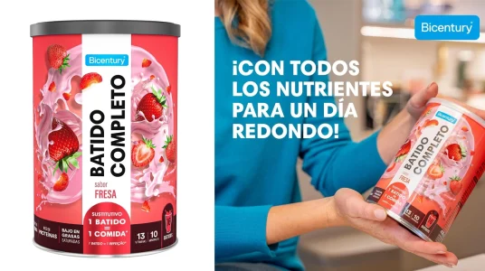 batido bicentury completo sustitutivo de comida sabor fresa