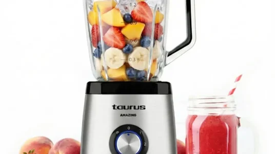 Batidora de vaso Taurus Magnum 1500 con jarra de cristal de 1,5L y cuchillas desmontables