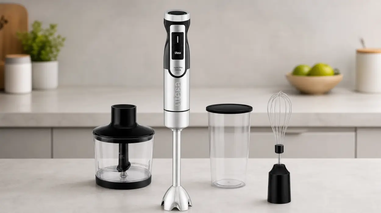 Batidora de mano Ufesa Jupiter Max: 1500W, velocidad variable y pantalla LCD