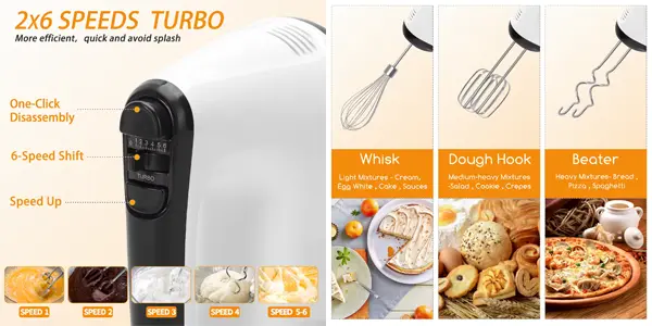 Batidora de varillas Aigostar de 400W