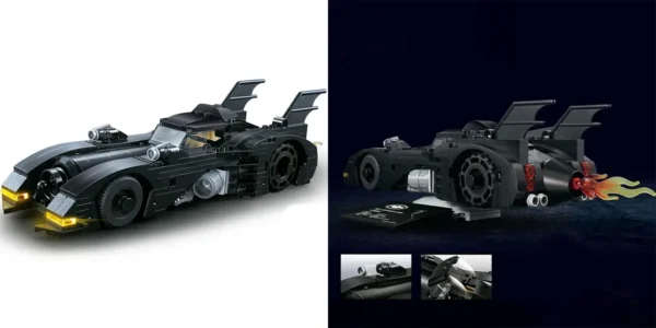 Set de construcción Batmóvil 1989 estilo LEGO