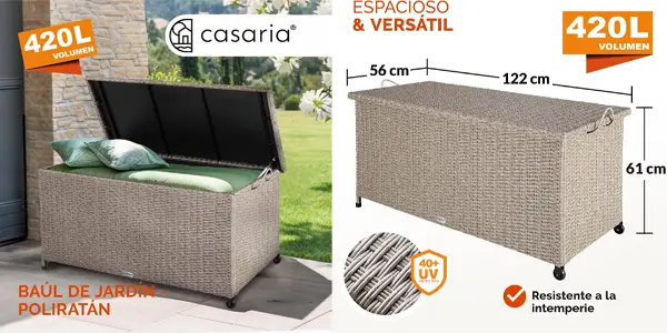 Baúl de almacenamiento CASARIA para exterior
