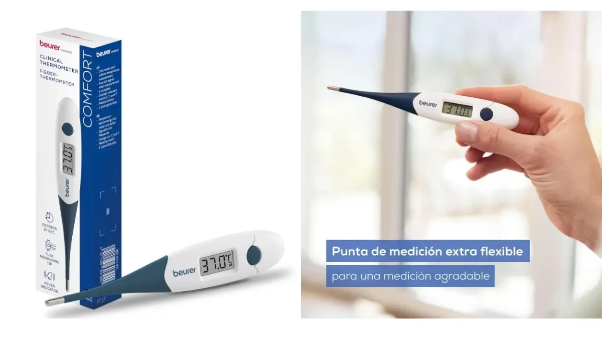 Termómetro clínico digital Beurer FT 17 con punta de medición flexible