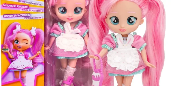 Chollo bff by bebés llorones coney muñeca con pelo largo, ropa de tela y 9 accesorios