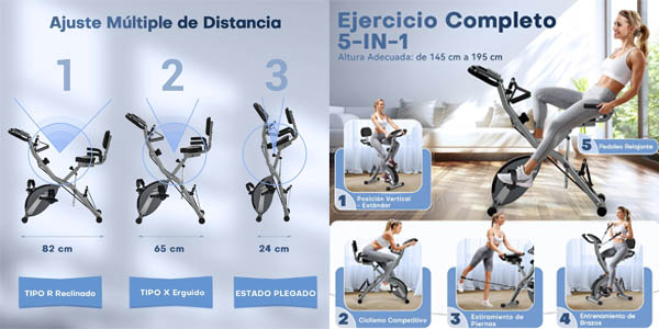 Bicicleta estática plegable VANNECT para fitness