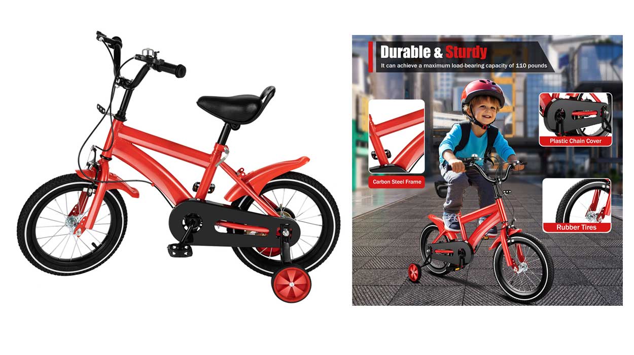 Bicicleta infantil 14 pulgadas con ruedines barata