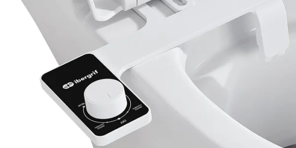 Chollo bidet para wc ibergrif sin electricidad, con doble boquilla retráctil, presión regulable y fácil instalación (agua fría)