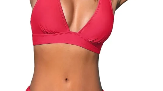 Bikini CUPSHE de dos piezas para mujer con cuello en V