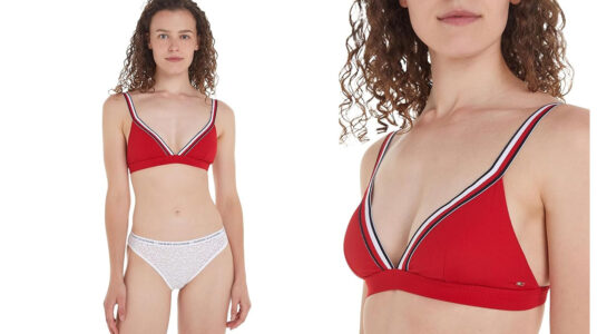 Top bikini Tommy Hilfiger Global Stripe barato