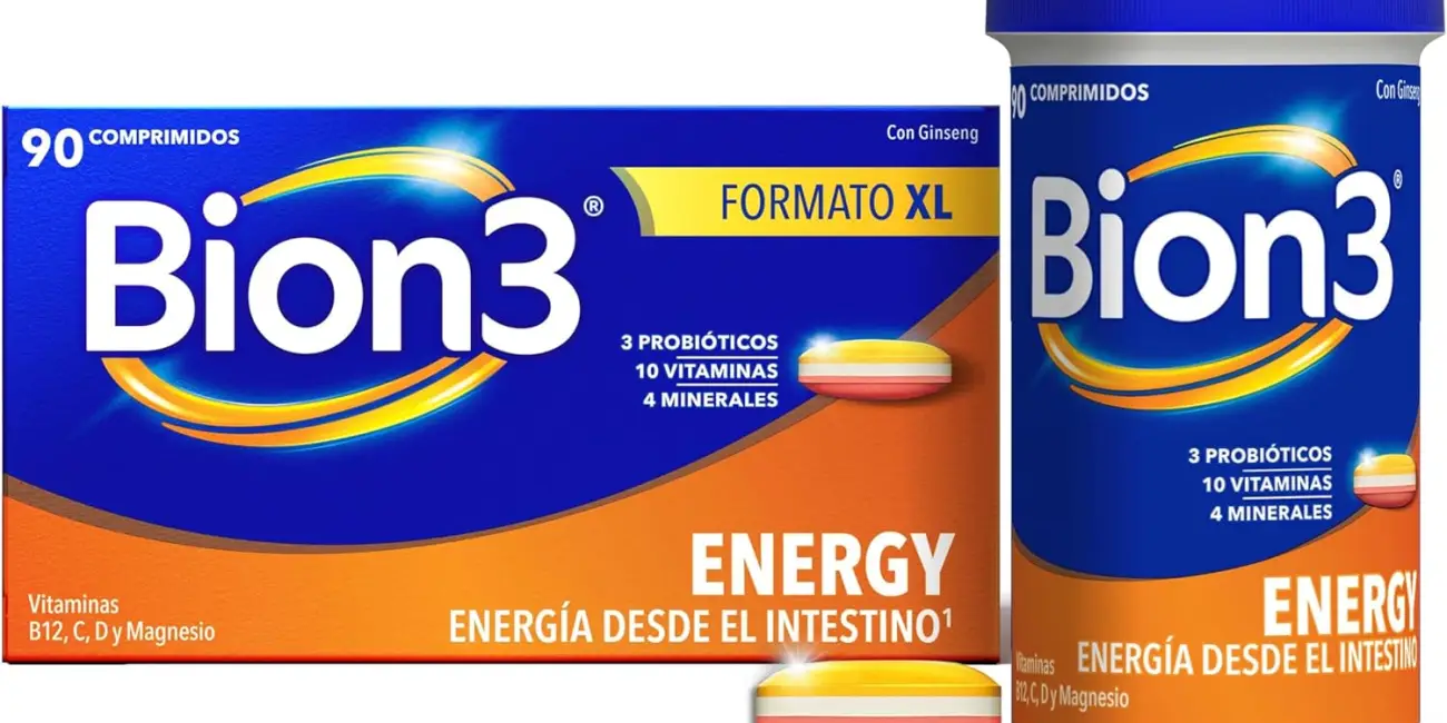 Bion3 Energy 90 Comprimidos Multivitamínicos con Probióticos