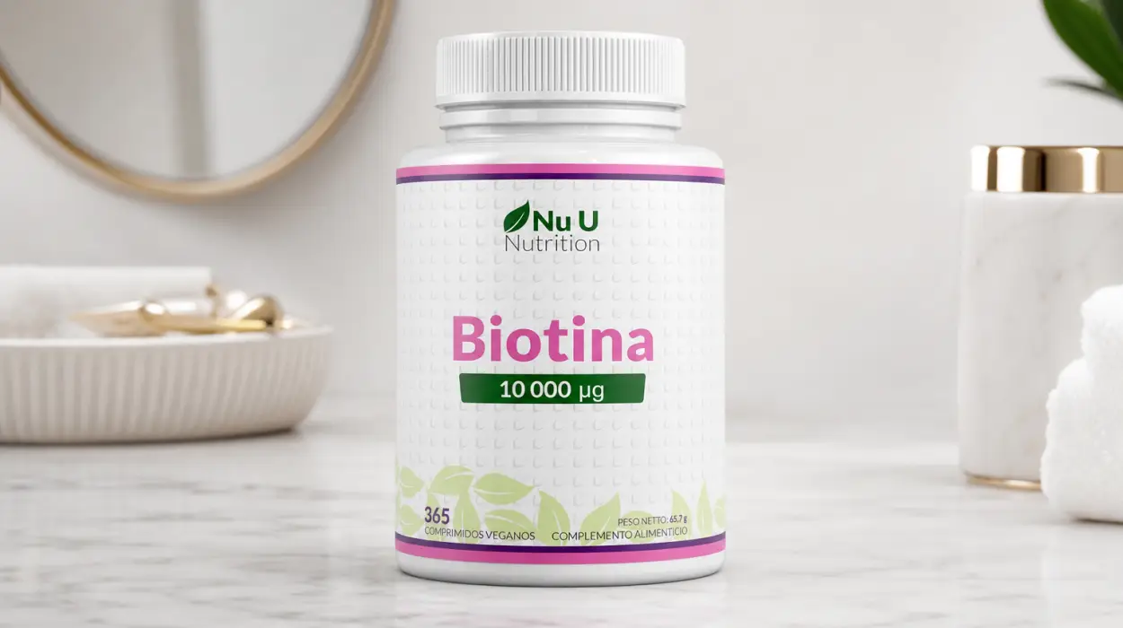 Biotina Nu U Nutrition: 365 comprimidos de 10.000 mcg para todo el año