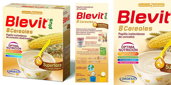▷ Chollo Papilla Blevit Plus Superfibra 8 Cereales de 600 gramos