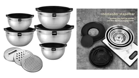 5 boles mezcladores con tapa baratos