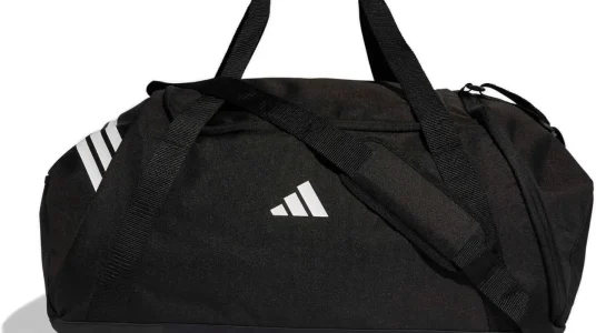 Bolsa de deporte grande Adidas Tiro Unisex en negro y blanco