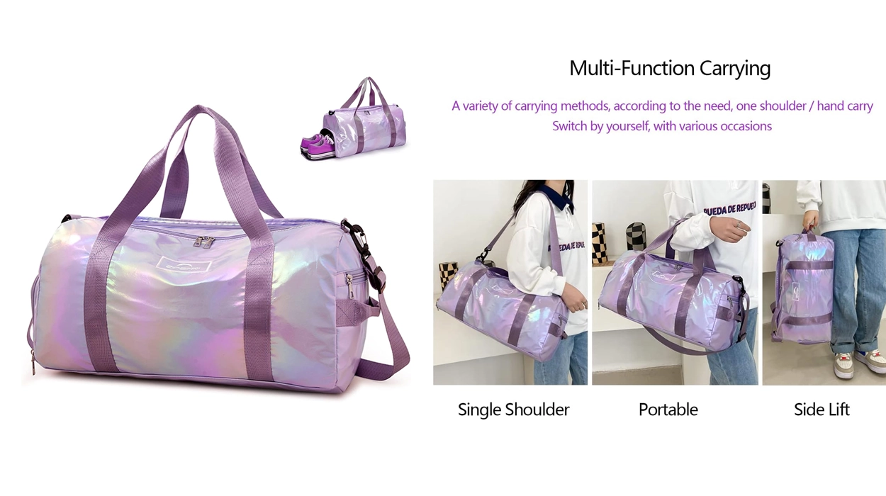 bolsa de deporte impermeable con compartimento para zapatos y ropa húmeda