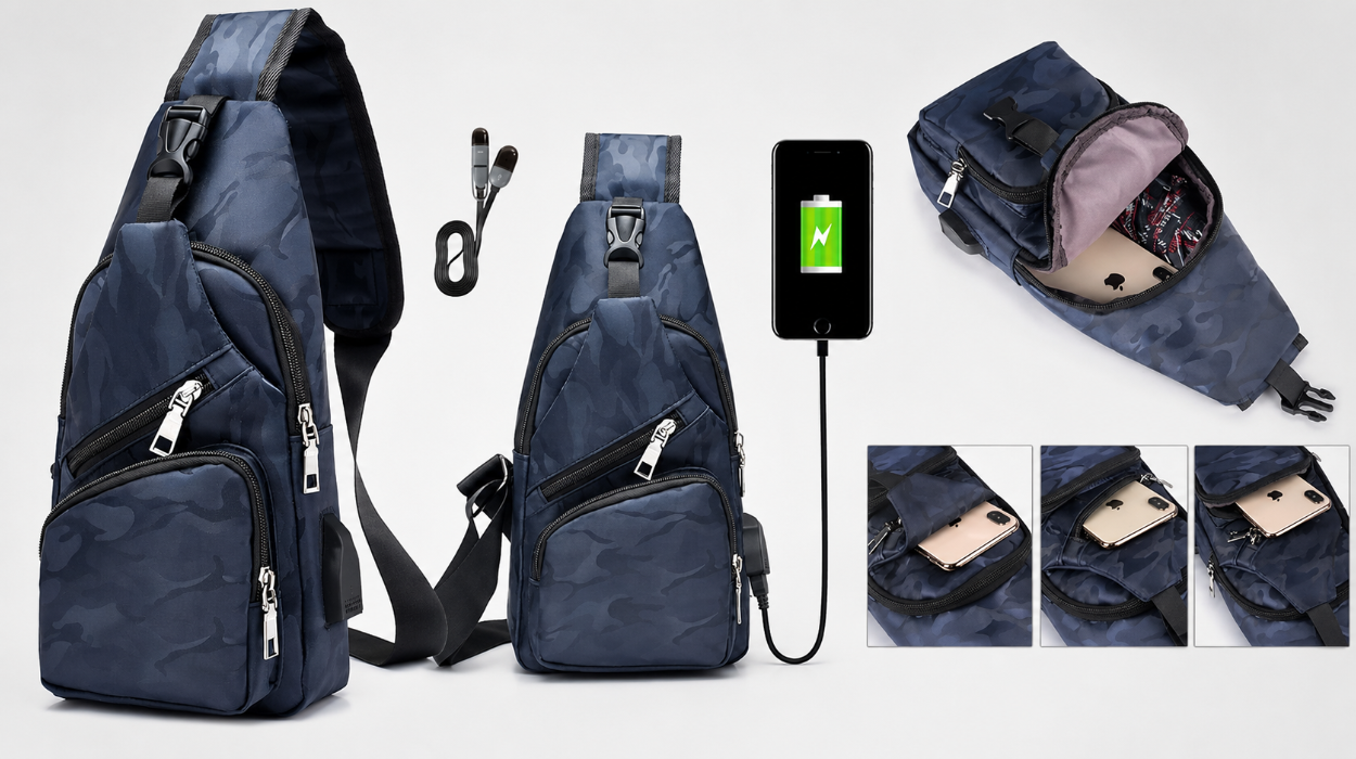 🎒 Ciclismo, senderismo o viaje: lleva todo y carga tu móvil con esta bolsa cruzada Flintronic
