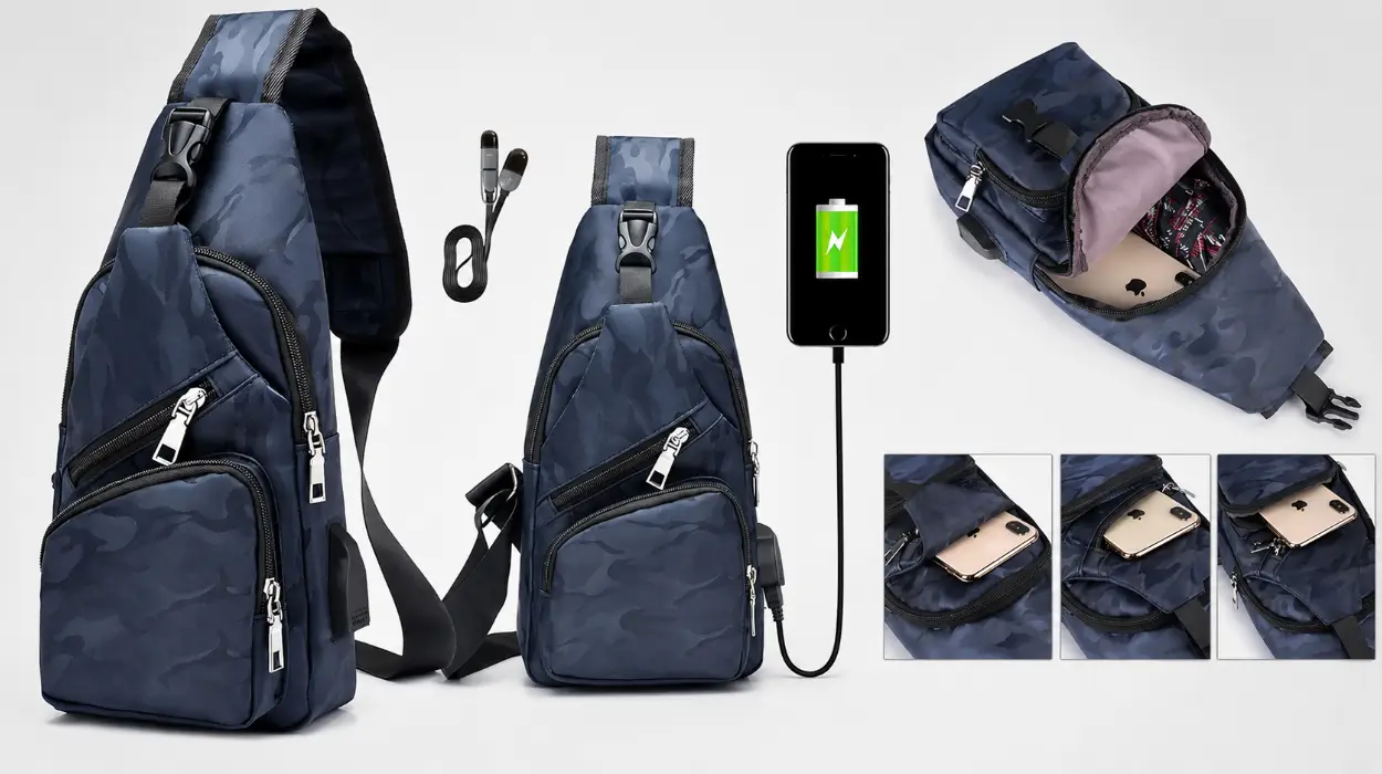 🎒 Ciclismo, senderismo o viaje: lleva todo y carga tu móvil con esta bolsa cruzada Flintronic