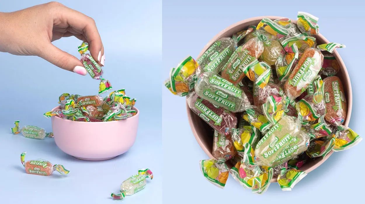 Bolsa de gominolas envueltas Vidal SoftFruit de 1 kg barata