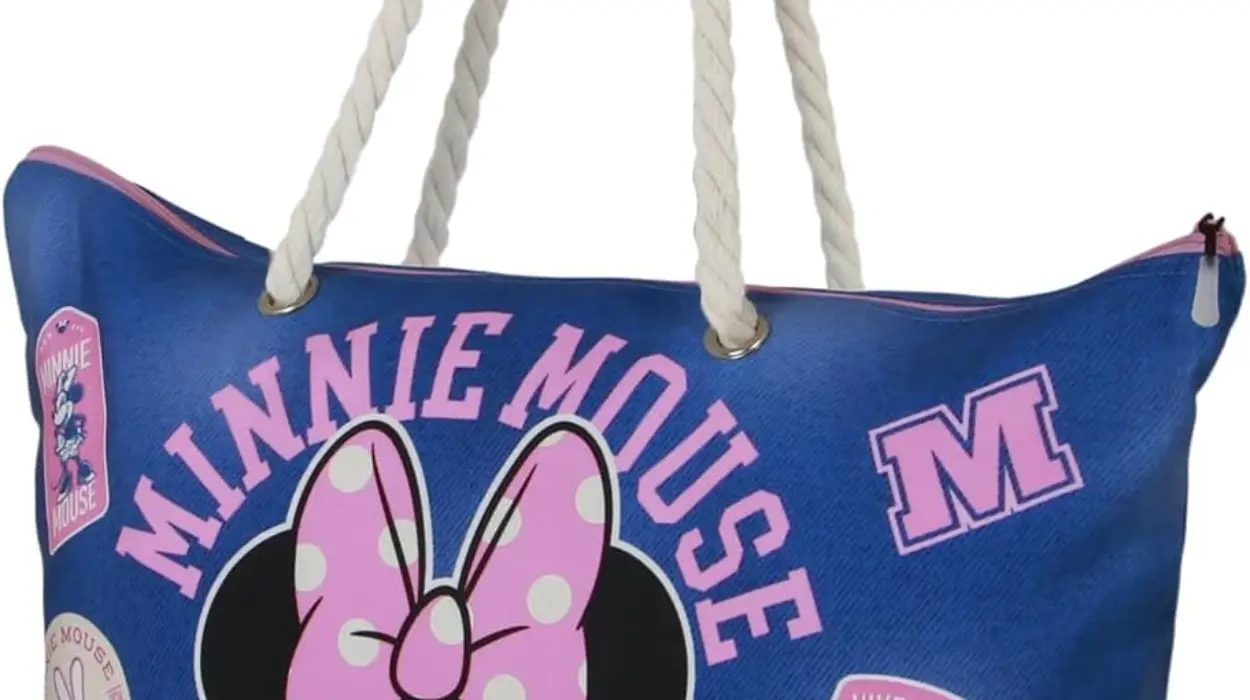 Bolsa de playa Disney Minnie Mouse Varsity Soleil de 52 x 37 cm