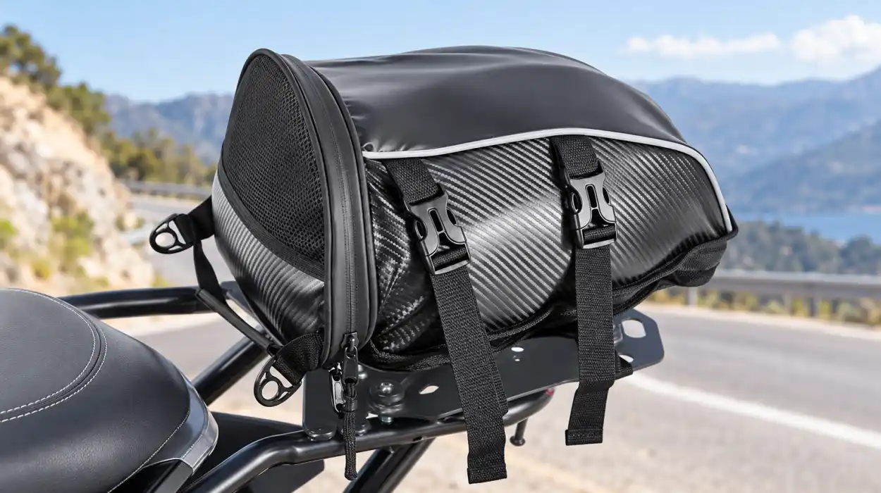 Bolsa trasera Vevor de 10L para asiento de moto con funda impermeable