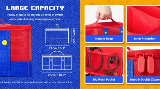 Bolsa de transporte Mario Bros. para Nintendo Switch 2