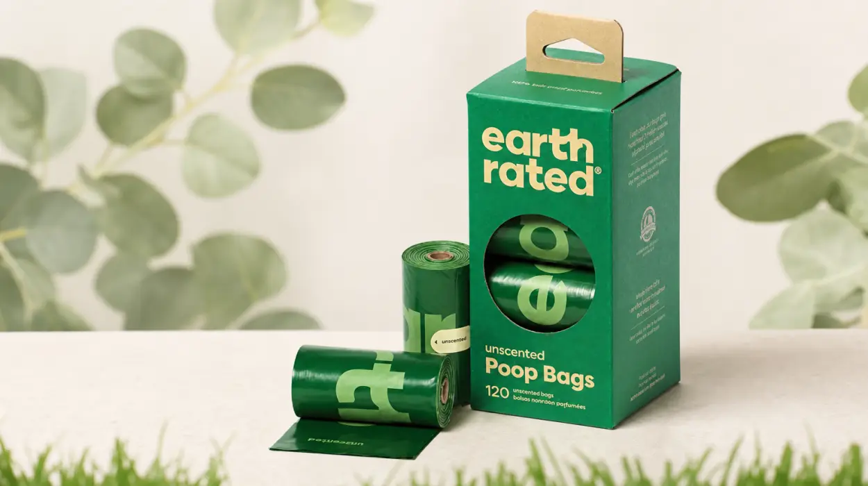 Pack x120 bolsas para heces Earth Rated sin aroma, extragruesas y a prueba de fugas
