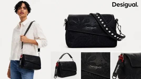 Bolso bandolera mini con relieves de mandalas